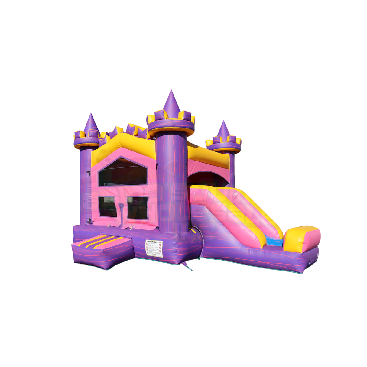 Pink Marble Slide Bounce House